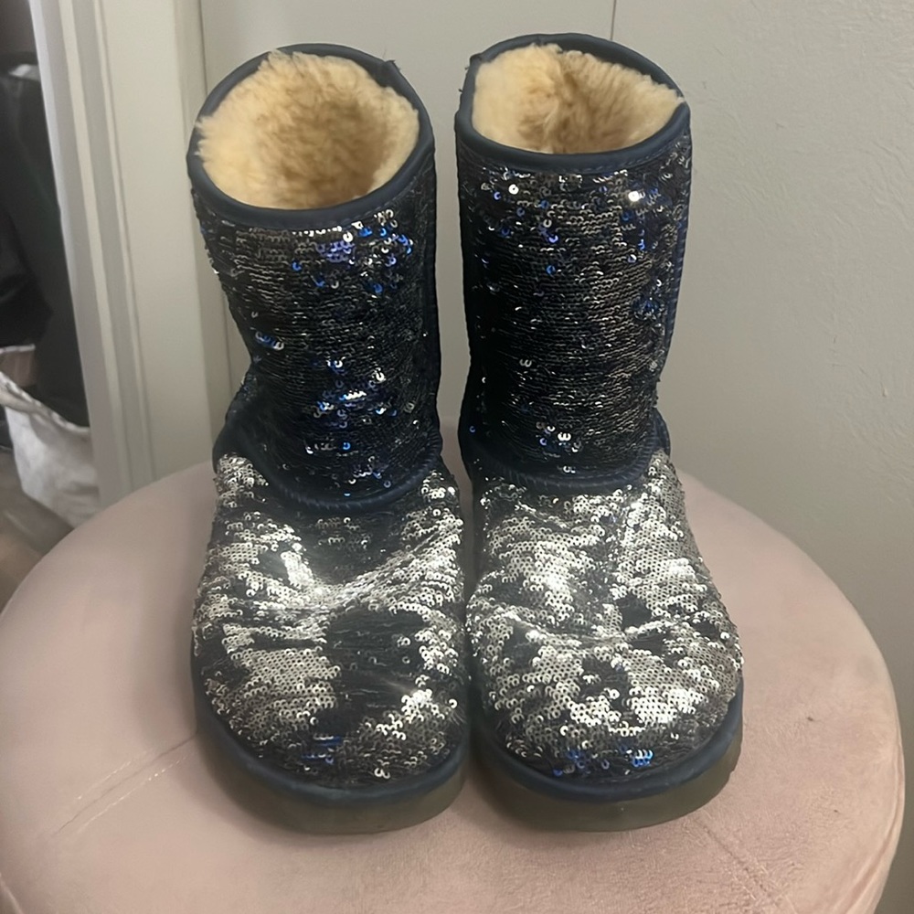 Blue Sequin Uggs